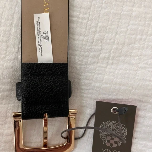 Vince Camuto Black and Gold Belt - Picture 3 of 7